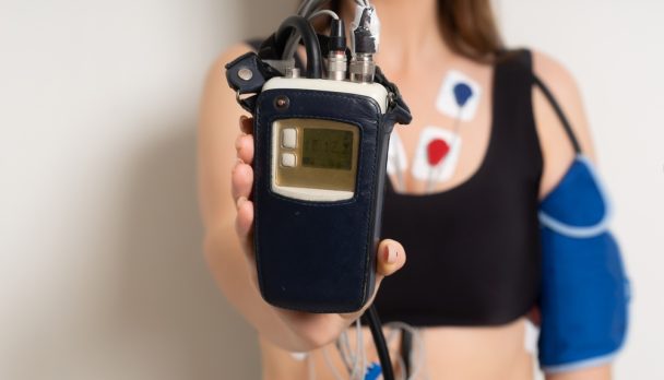 Young,Woman,With,Cardio,Monitor,,Study,Of,The,Work,Of